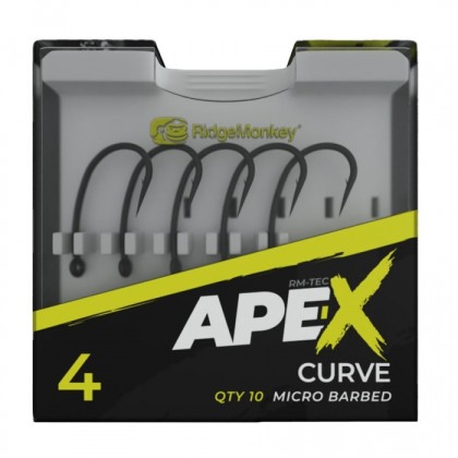 Крючки Ridge Monkey Ape-X Curve Barbed size 4