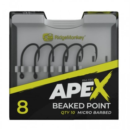 Крючки Ridge Monkey Ape-X Beaked Point Barbed Size 8