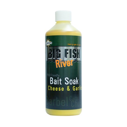 Жидкость для прикормки Dynamite Baits Big Fish River Cheese & Garlic (сыр и чеснок) 500ml