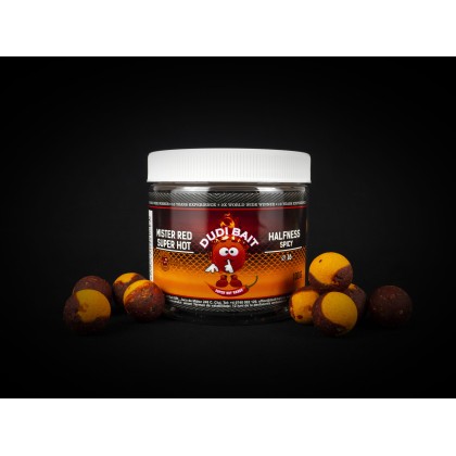 Boilies Carlig DUDI "Mister Red Super Hot" HALFNESS Spicy 14 mm