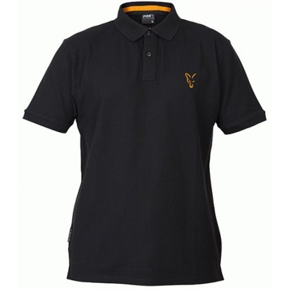 Поло с воротником Fox Collection Orange and Black Polo Shirt