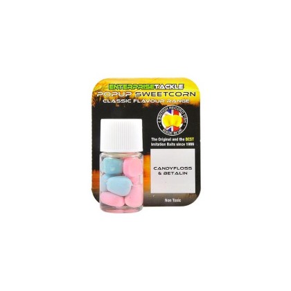 Искусственная кукуруза в ароматизаторе Enterprise Tackle Classic Pop-up Sweetcorn Range Candyfloss & Betalin Pink & Washed out Blue (сахарная вата и беталин)