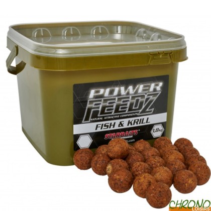 Бойлы тонущие POWER FEEDZ FISH & KRILL 1,8KG