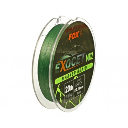 Exocet MK2 marker braid 0.18mm / 20lb X 300m - Шнур маркерный зеленый