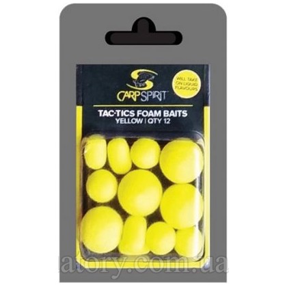 CARP SPIRIT TAC TIC FOAM BAITS YELLOW