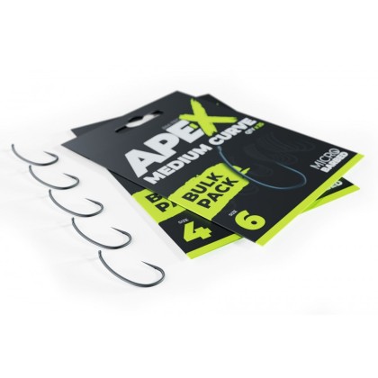 Крючки Ape-X Medium Curve Barbed size 6 Bulk Pack 25pcs