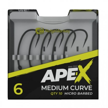Крючки Ridge Monkey Ape-X Curve Barbed size 6